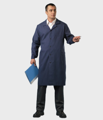 Халат мужской из х/б ткани темный  Москва