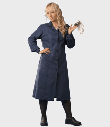 Халат женский темный из х/б ткани Москва