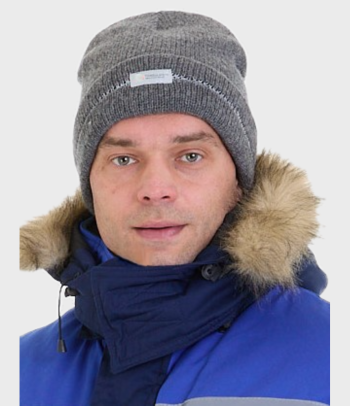 Шапка трикотажная ИНЕЙ® серая Москва