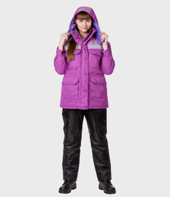 Куртка женская утепленная СЕЛЕНГА сиреневая Москва